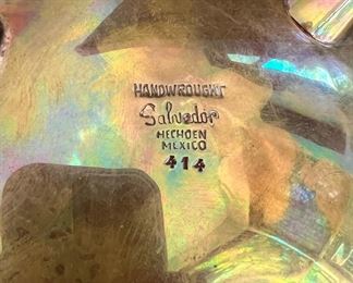 1950's Salvador Mosaic and Brass Pitcher