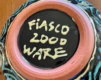 Hand Made Fiasco 2000 Ware Pottery Bowl