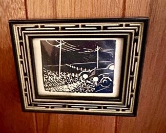 Framed Silhouette of Driving Car