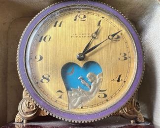 Le Petit Forgeron Gilt Brass Animated Desk Clock