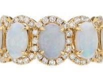 Diamond and Opal Ring