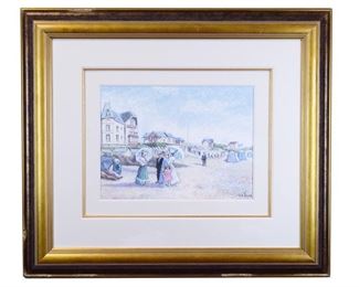 Pissarro A Day at The Beach Pastel