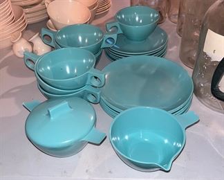 Turquoise Melamine dish set