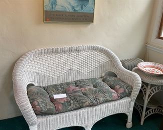 Wicker settee