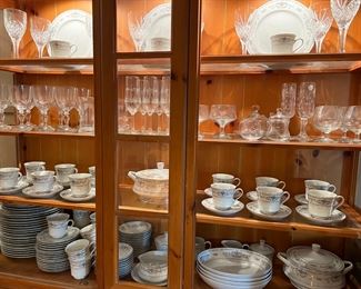 And of course see the china and dishware inside the cabinet.