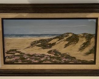 This seashore painting reminds me of a relaxing afternoon.