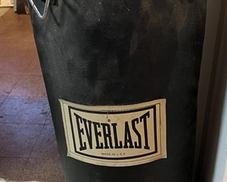 Ever feel like just punching something?  Here's your opportunity to work through those life frustrations.  This Everlast heavy punching bag could be yours.