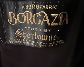 And here is the label inside the coat.  