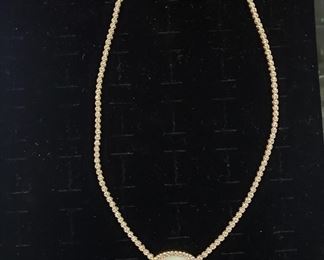 Diamond and Opal Necklace