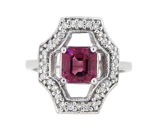 Tourmaline Diamond Ring