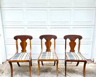VINTAGE HICKORY CHAIR KLISMOS DINING CHAIRS - SET OF 3