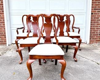 VINTAGE BROYHILL QUEEN ANNE DINING CHAIRS - SET OF 6