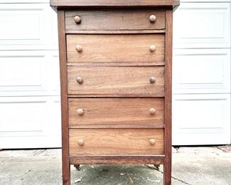 PRIMITIVE FARMHOUSE 5 DRAWER CHEST OF DRAWERS - SHAKER STYLE
