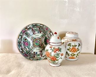 Rose Medallion Bowl - Andrea by Sadek Ginger Jars