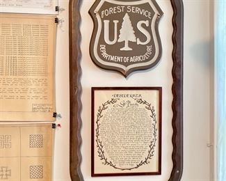 US Forest Service Plaque