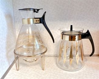 Pyrex Glass Atomic Coffee Carafes