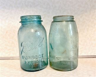 Vintage Aqua Ball Jars