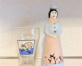 Handpainted Mrs Butterworths Bottle