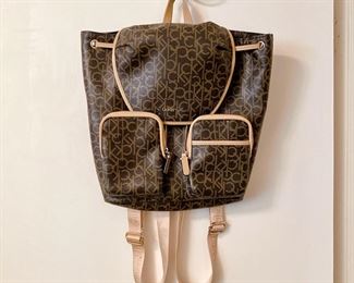 Monogram Calvin Klein Backpack Purse