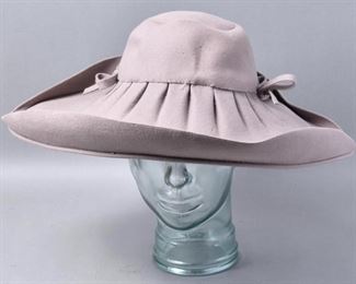 Lilac & Black Wide Brim Vintage Hats (2)
