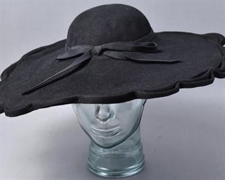 Replica De Parisienne Black Wide Brim Hat
