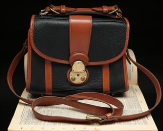 Dooney & Bourke Navy Pebble USA Shoulder Bag
