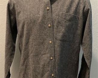 Pendleton Long Sleeve Black And White Wool Shirt M
