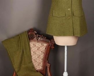 Young Pendleton Wool Green Vest & Pants
