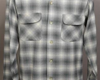 1960 Pendleton 100% Virgin Wool Plaid Shirt
