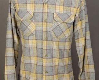 1960's Pendleton 100% Virgin Wool Plaid Shirt
