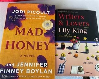 Two hard cover books.