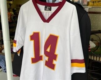 Redskins shirt.