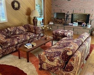3-Piece Modern Upholstered Set by Century Furniture Sofa - 7ft Long x 36" Deep x 25" High