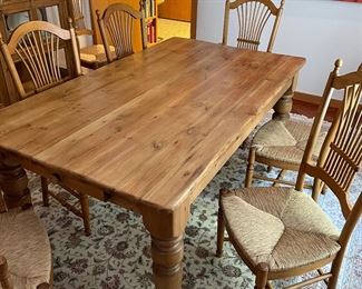 Chunky Pine Farm Table - 72" Long x 41" Wide x 30" High