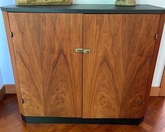 Teak Cabinet/Console with Slate Top - 34" Wide x 14" Deep x 29" High