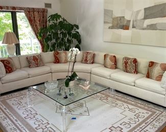 Sleek Large 3-Piece Modern Sectional Sofa