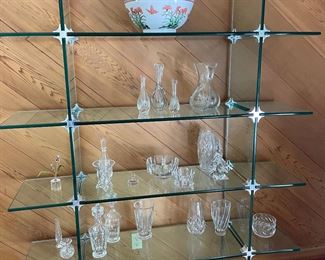 Fabulous Glass & Chrome Sectional Etagere - 79" High x 62" Wide x 15" Deep