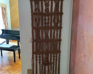 Large Macrame Modern Wall Hanging - 3ft Wide x 85" Tall