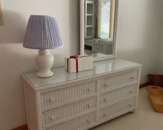 Large Set of Henry Link Wicker Bedroom Furniture