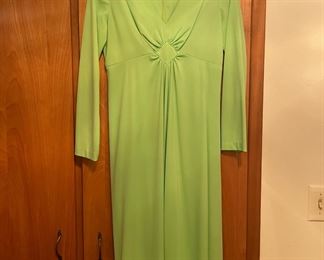 70's Style Lime Green Dress