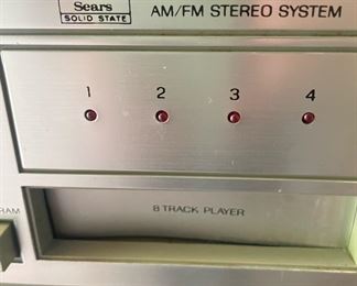 Sears 8 Track Player Turntable and Receiver