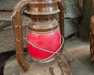 Dietz Kerosene Lantern with Red Globe