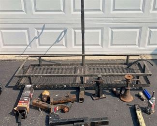 5 Ft. Tow Behind Trailer with Bike Rack, Multiple Hitches, Tailgate Net, and More
