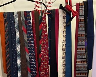 25 Mens Vintage Ties Solid and Patterned