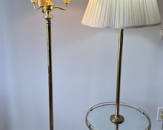 Brass Floor Lamps 2 One Has Four Bulbs
