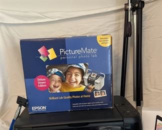 Canon Pixma Printer, Epson PictureMate Personal Photo Lab, and Photo Accessories
