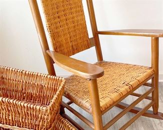 Kennedy Style Rocking Chair with Matching Baskets