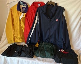 Mens Vintage Track Pants and London Fog Wind Breaker Sizes LG XL