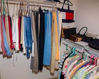 Women's clothing and various name brand bags