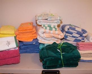 Colorful bathroom towels